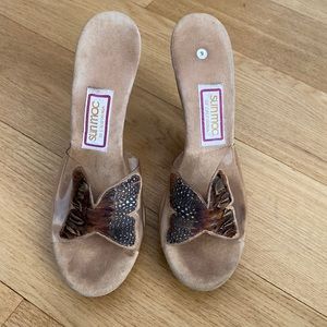 Vintage Butterfly Heel Sandals by Sun Moc Size 6